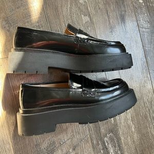 Platform Loafers H&M Leather Size 40/41